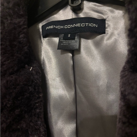 French Connection Blue and Grey Teddy Jacket - Picture 2 of 7